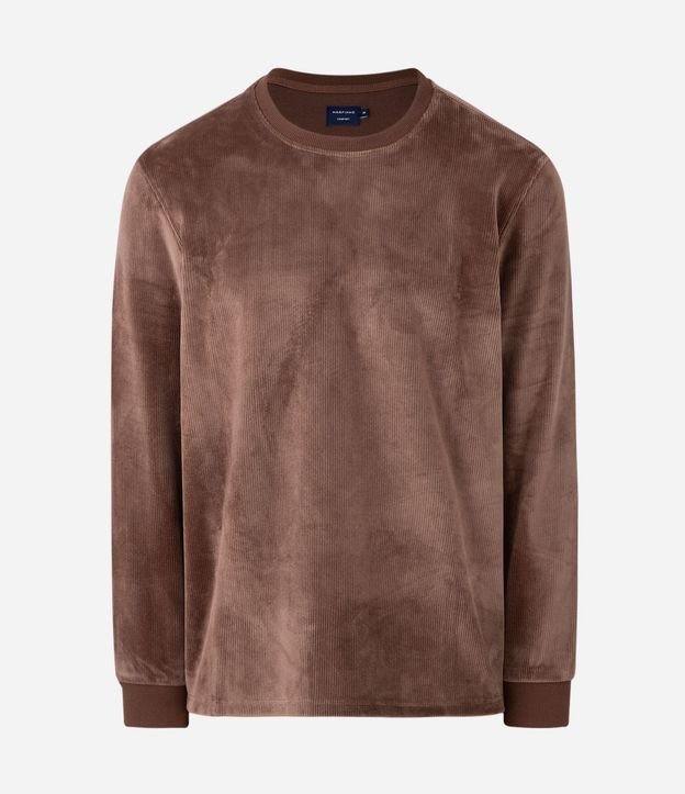 Remera Masculina Manga Larga Terciopelo Cotelê 6