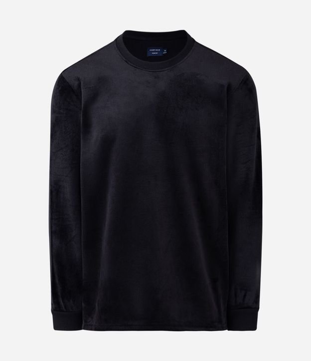 Remera Masculina Manga Larga Terciopelo Cotelê