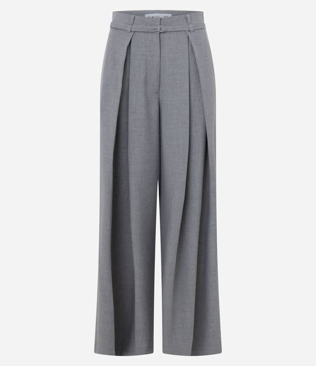 Pantalón Pantalona Sastre con Cinturón y Pliegues 5