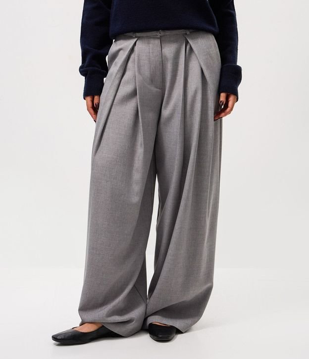 Pantalón Pantalona Sastre con Cinturón y Pliegues 2