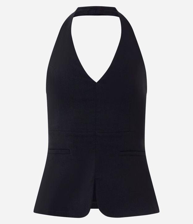 Blusa Frente Única en Bengalina con Bolsillos Laterales 6