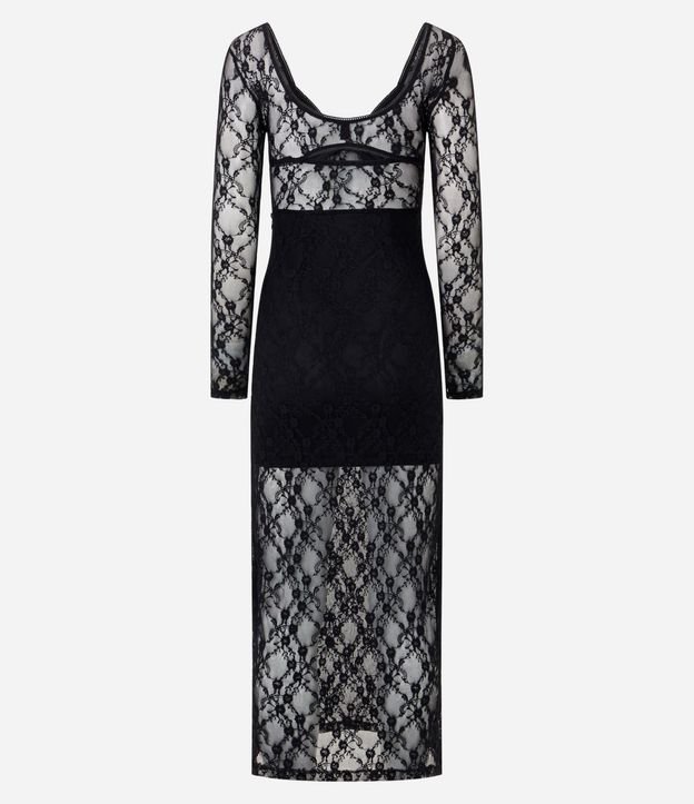 Vestido New Midi en Encaje con Transparencia 7