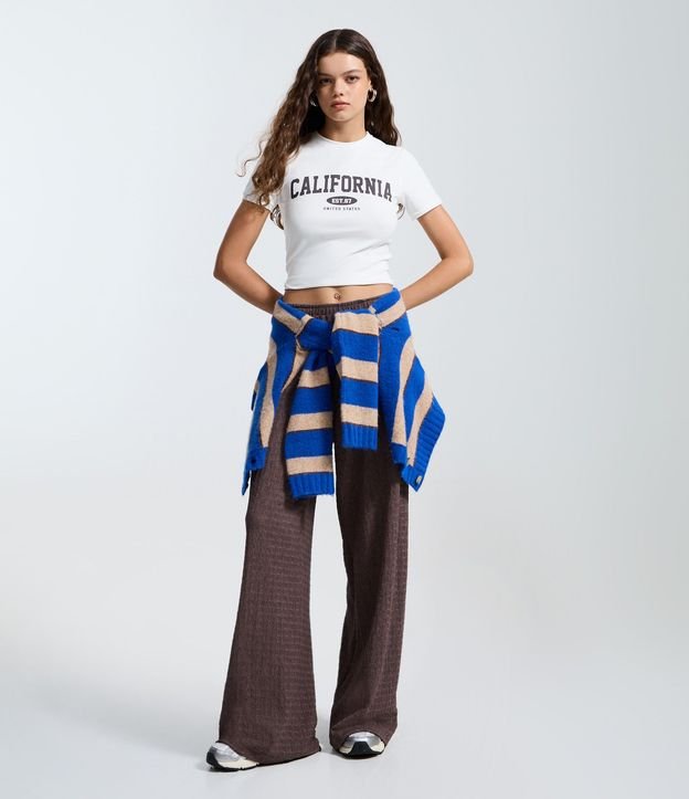 Pantalón Recto con Texturizado 1