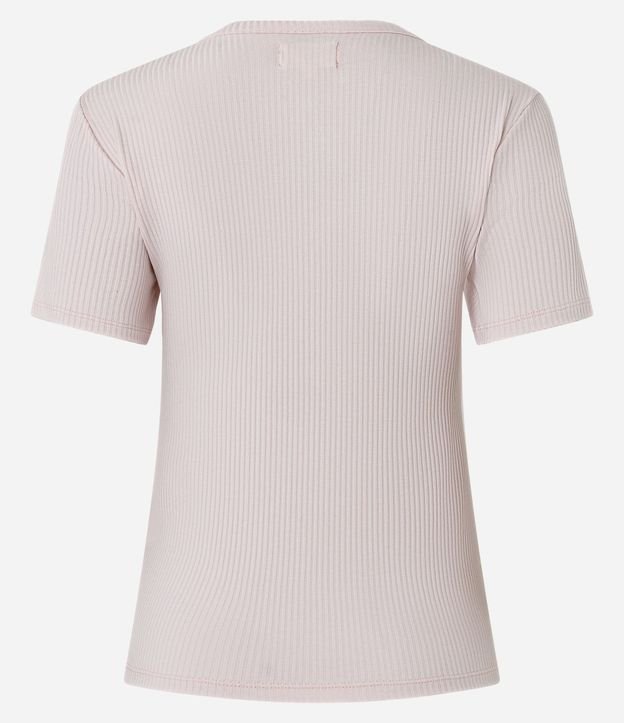 Blusa de Pijama en Rib con Botones en el Escote 3