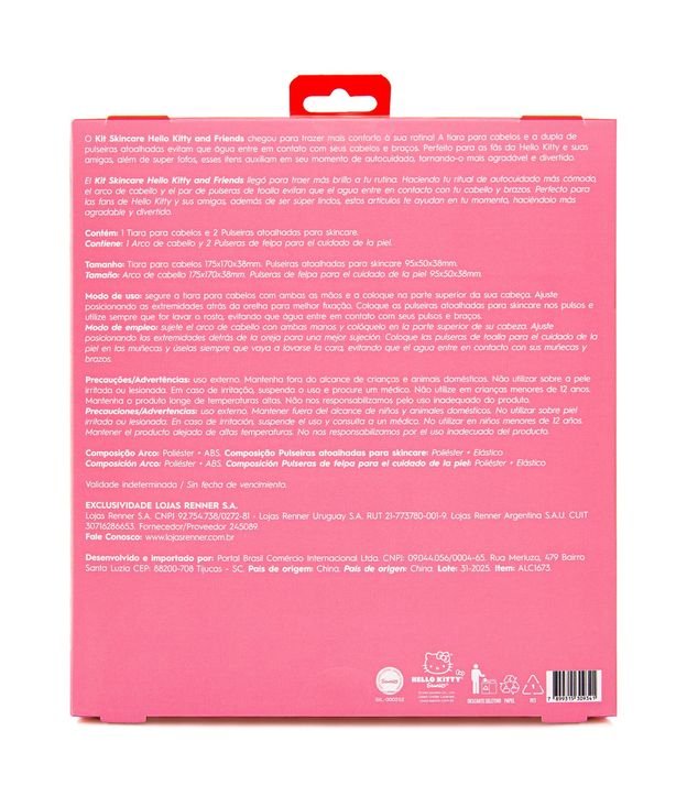 Kit Vincha para el Pelo + Muñequeras para Skincare Hello Kitty Alchemia 3