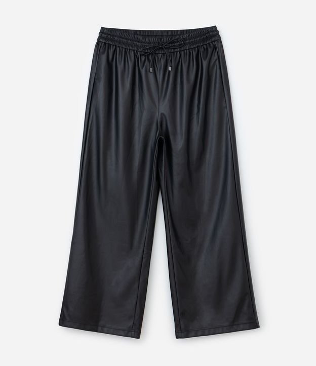 Pantalón PU Wide con Cintura Elástica Curve & Plus Size 5