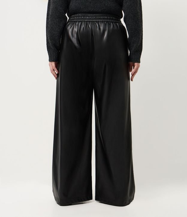 Pantalón PU Wide con Cintura Elástica Curve & Plus Size 4