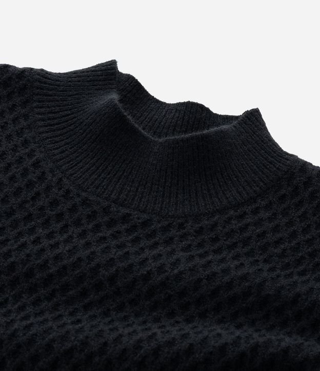 Buzo en Punto Geométrico con Cuello Curve & Plus Size 8