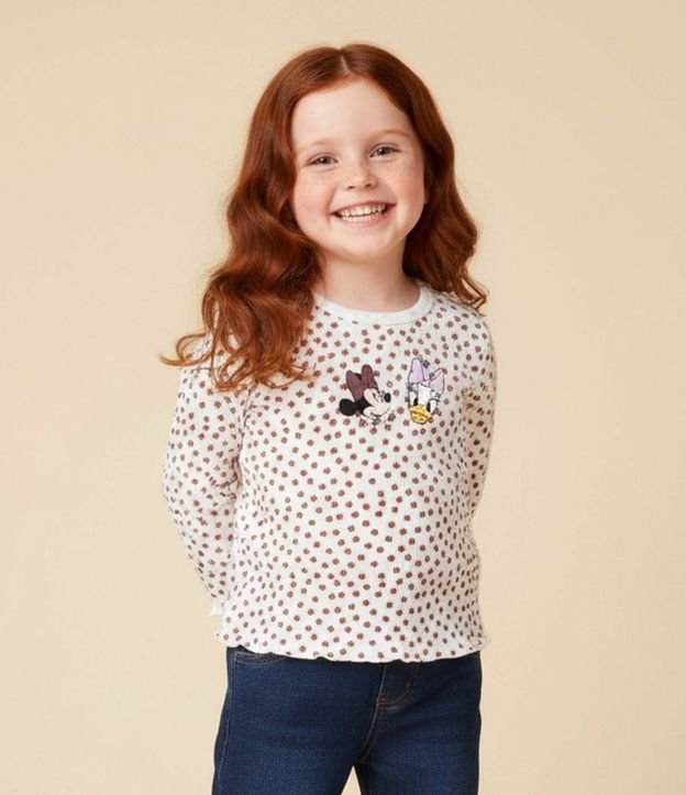 Remera Infantil con Estampado Minnie y Margarita – Talle 1 a 5/6 años