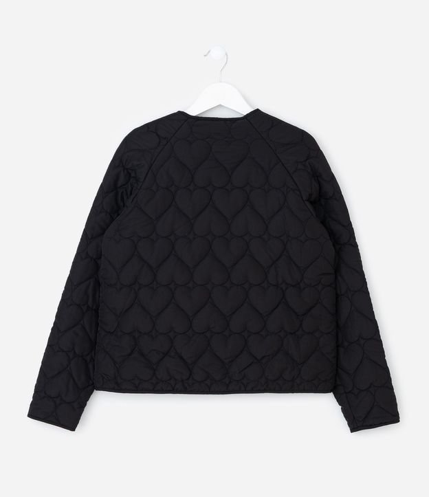 Campera Infantil Capitoneada con Textura de Corazones – Talle 5 a 14 años 3