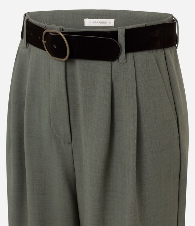 Pantalón Wide Leg Sastrería con Cinturón en Gamuza 7