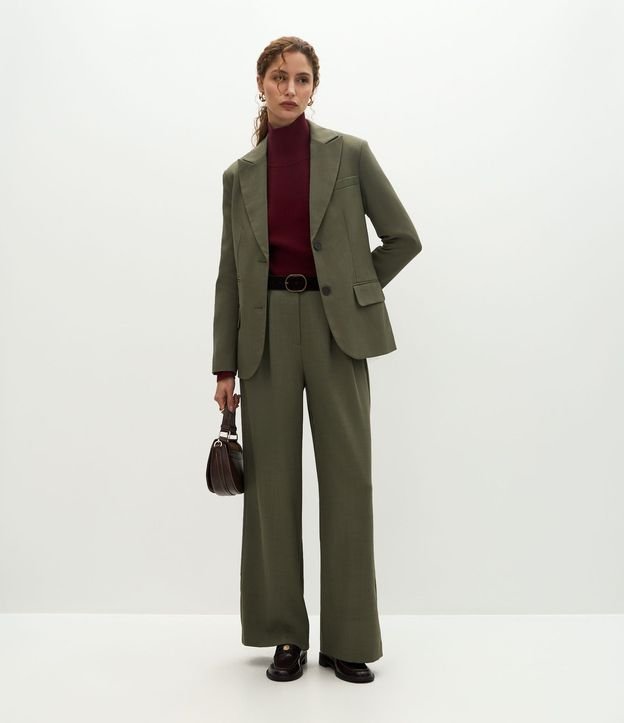 Pantalón Wide Leg Sastrería con Cinturón en Gamuza 1