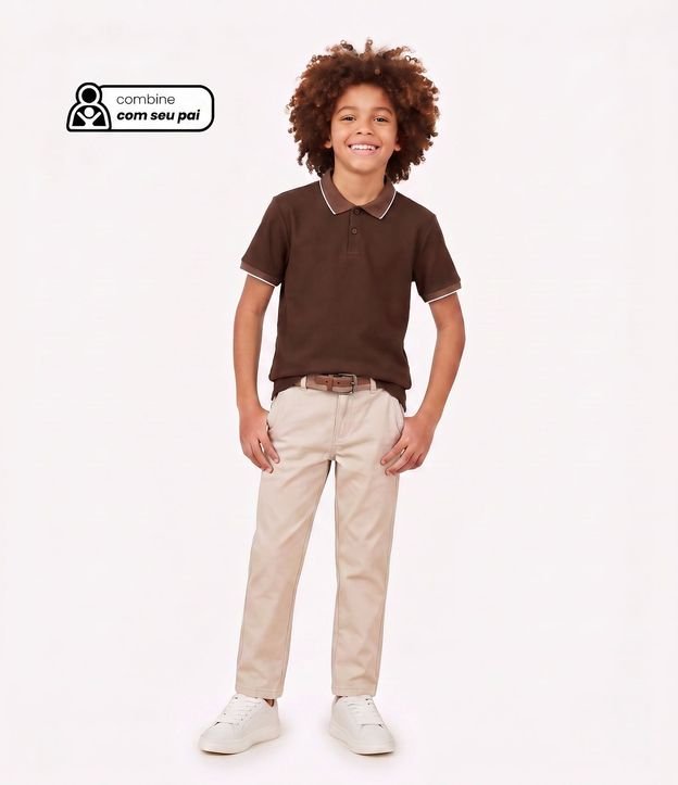Remera Polo Infantil Texturizada - Talle 5 a 14 años