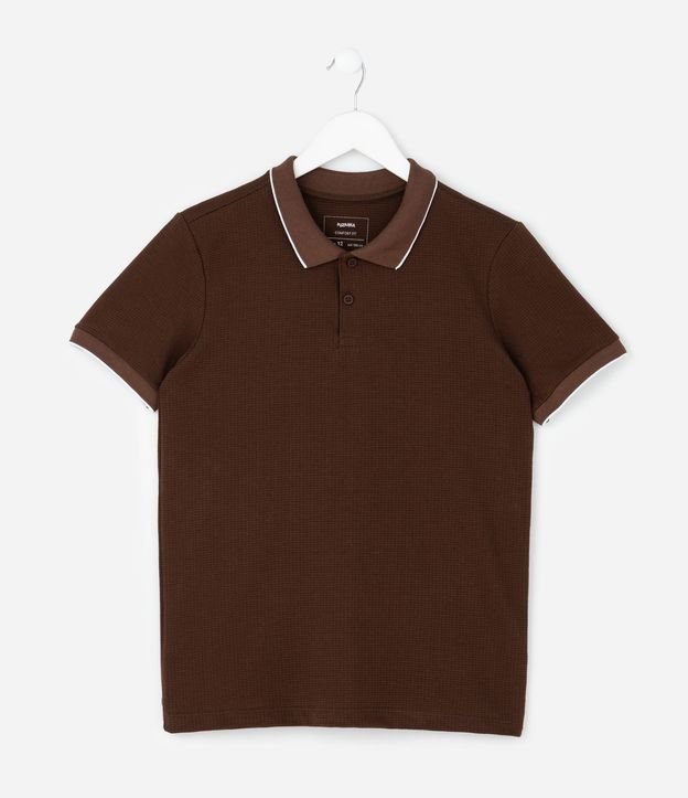 Remera Polo Infantil Texturizada - Talle 5 a 14 años 2