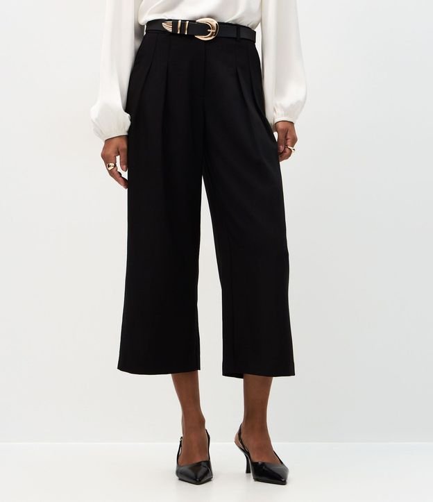 Pantalón Cropped Sastrería con Cinturón en PU 3
