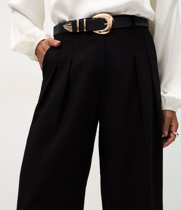 Pantalón Cropped Sastrería con Cinturón en PU 4