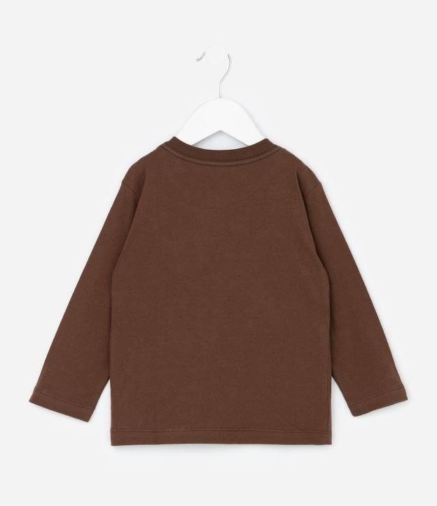 Remera Infantil  Manga Larga con Estampa de Oso – Talle 1 a 6 años 3