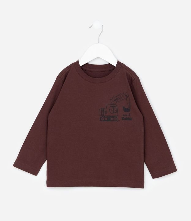 Remera Infantil Manga Larga con Estampa de Excavadera – Talle 1 a 6 años 2