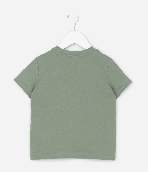 Remera Infantil en Algodón con Manga Corta y Estampa Bola no Gol 3
