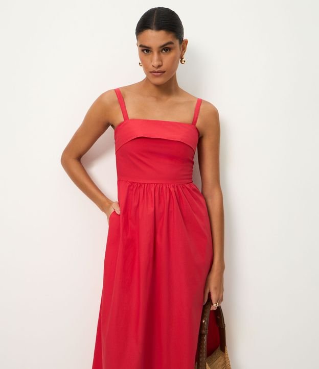 Vestido Largo en Algodón con Breteles Finos 2