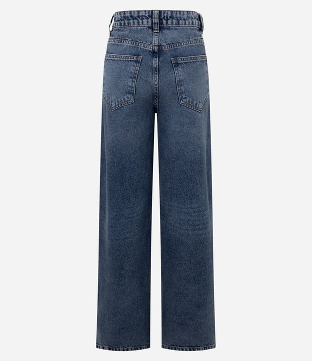 Pantalón Wide en Jeans con Tachuelas Laterales y Cintura Mediana 6