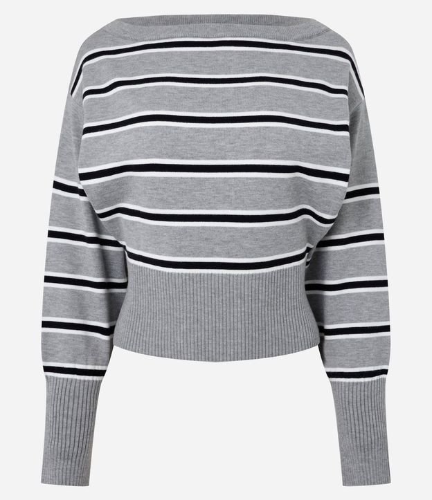 Blusa en Tricot a Rayas con Mangas Largas 5