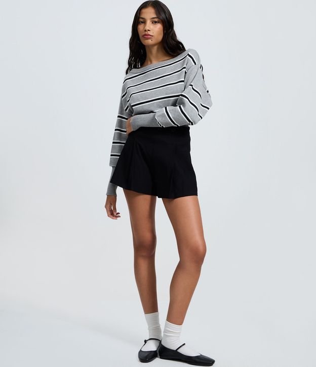 Blusa en Tricot a Rayas con Mangas Largas 2