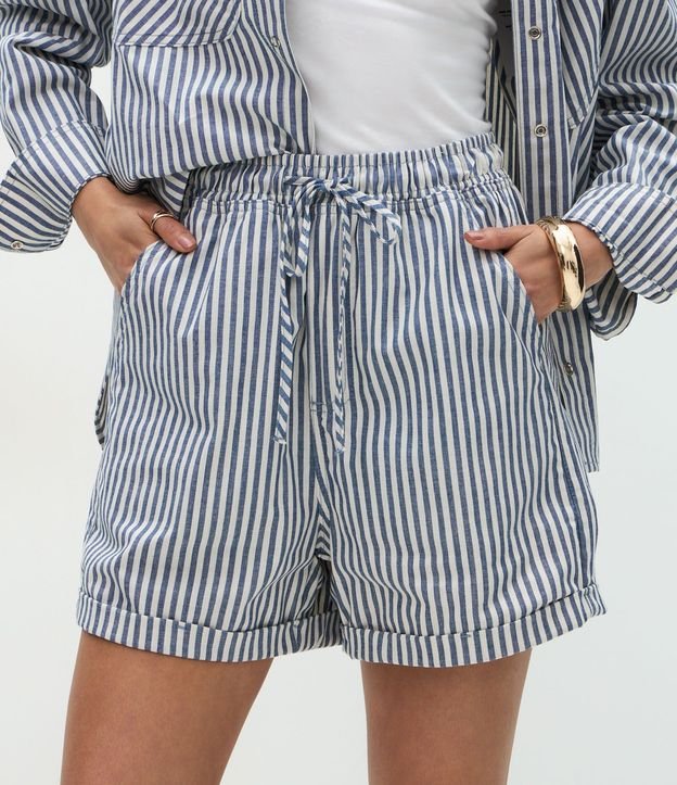 Short Runner en Jeans con Cintura Elástica y Lazo 3
