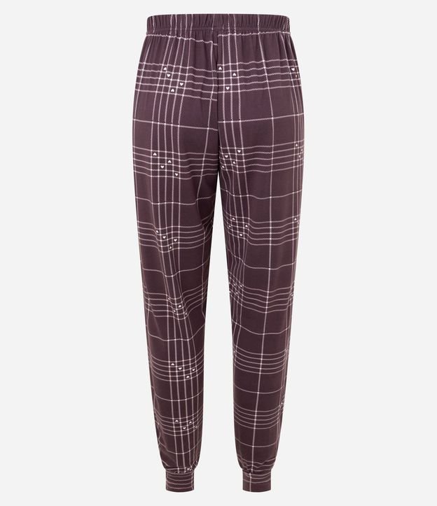 Pantalón de Pijama en Peach Touch con Estampado de Cuadros 6
