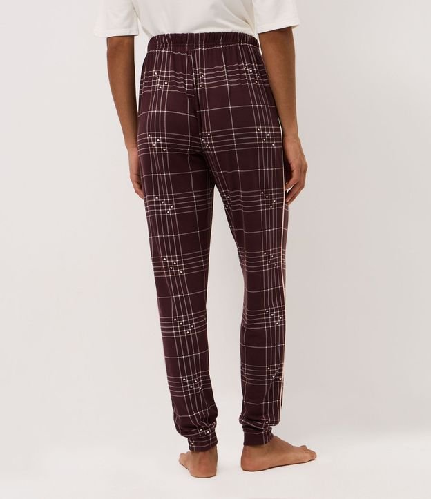 Pantalón de Pijama en Peach Touch con Estampado de Cuadros 4