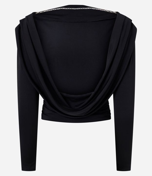 Blusa con Escote Degagê y Cadena en la Espalda 2