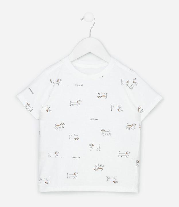 Remera Infantil con Estampado Perro Salchicha- Talle 1 a 4 años 2