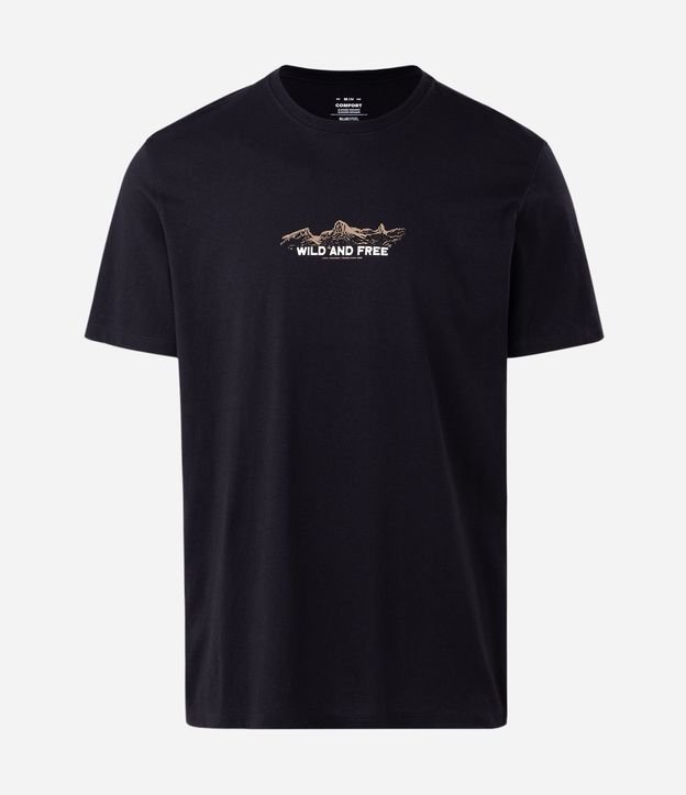 Remera en Media Malla Manga Corta con Lettering Wild and Free 7