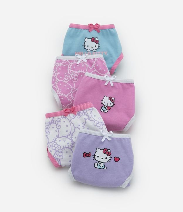 Kit 05 Bombachas Infantiles en Algodón con Hello Kitty – Talle 4 a 14 años