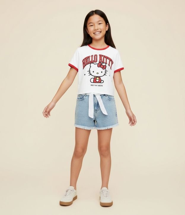 Blusa Infantil con Estampado Hello Kitty - Talle 5 a 14 años