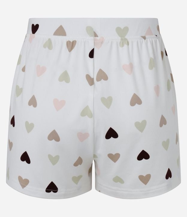 Short de Pijama Peach Touch con Estampado de Corazón 6