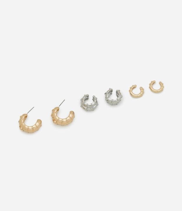 Conjunto de Caravana Aro y Piercing Fake