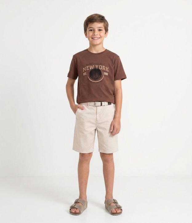 Remera Infantil con Estampado Baloncesto New York – Talle 5 a 14 años
