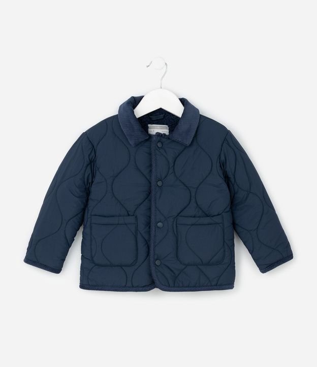 Campera Infantil Matelaseada con Cuello de terciopelo – Talles 1 a 6 años.