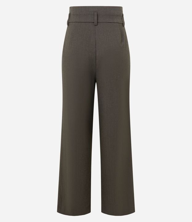 Pantalón Recto Texturizada con Cinturón 7