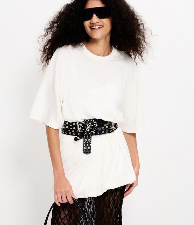 Vestido Estilo Camiseta Balonê