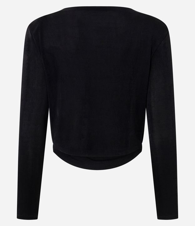 Blusa Manga Larga con Escote Degage y Hombreras 6