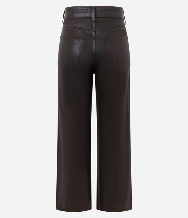 Pantalón Recto en Jeans Resinado con Cintura Alta 6