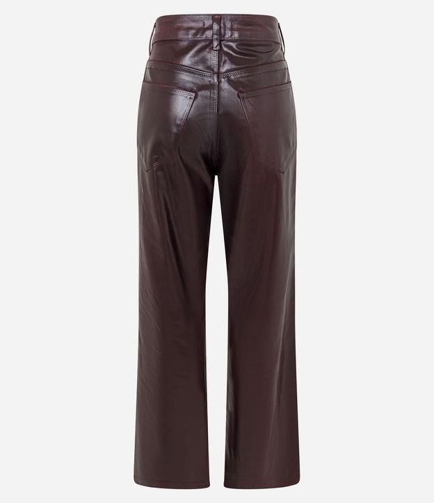Pantalón Recto en Jeans Resinado con Cintura Alta 6