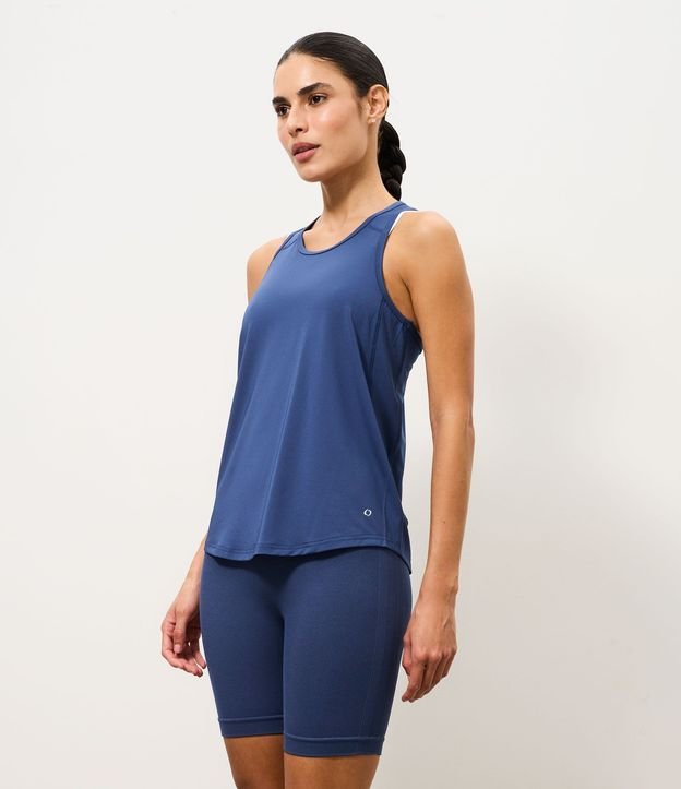 Musculosa Nadador Deportiva en Microfibra con Textura