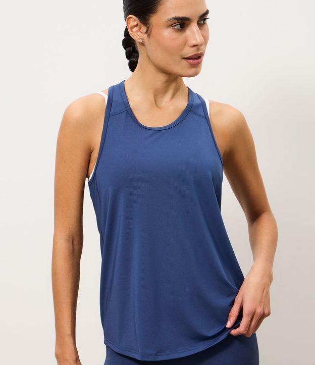 Musculosa Nadador Deportiva en Microfibra con Textura 3