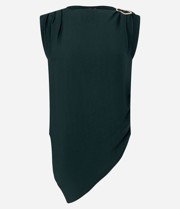 Blusa en Crepé con Adorno en el Hombro y Ruedo Asimétrico 5