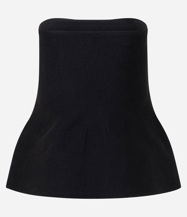Blusa sin Breteles en Punto con Peplum en el Ruedo 6
