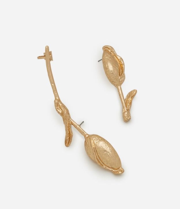 Caravanas Ear Cuff en Metal con Diseño de Tulipán