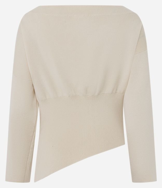 Blusa en Punto con Hombro Caído y Ruedo Asimétrico 7